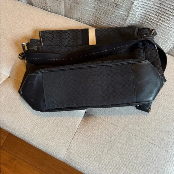 Coach Black Signature Messenger Bag
